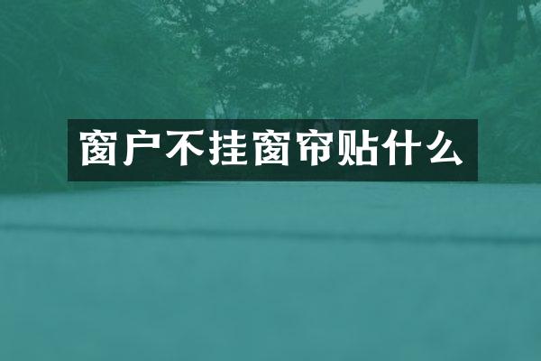 窗户不挂窗帘贴什么