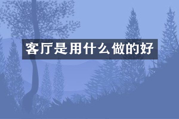 客厅是用什么做的好