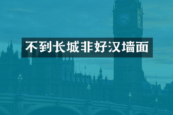 不到长城非好汉墙面