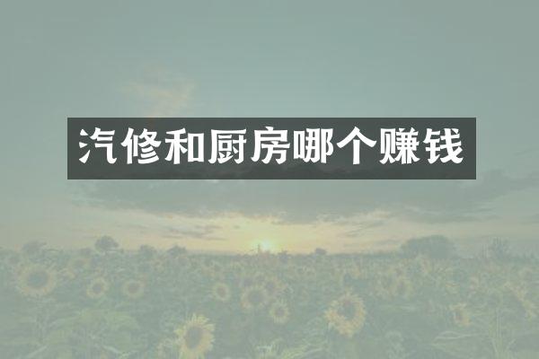 汽修和厨房哪个赚钱