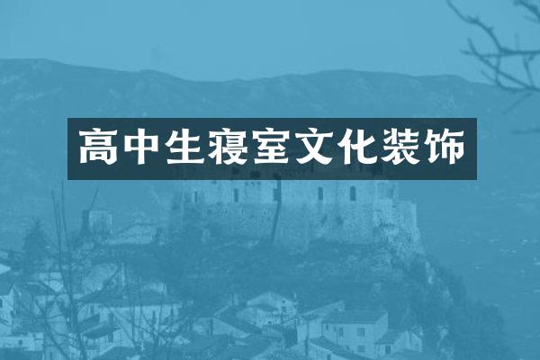 高中生寝室文化装饰