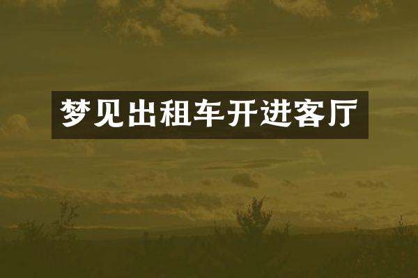 梦见出租车开进客厅