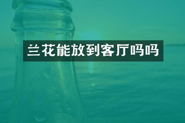 兰花能放到客厅吗吗