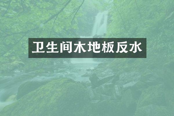 卫生间木地板反水