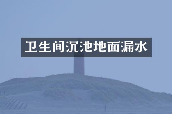 卫生间沉池地面漏水