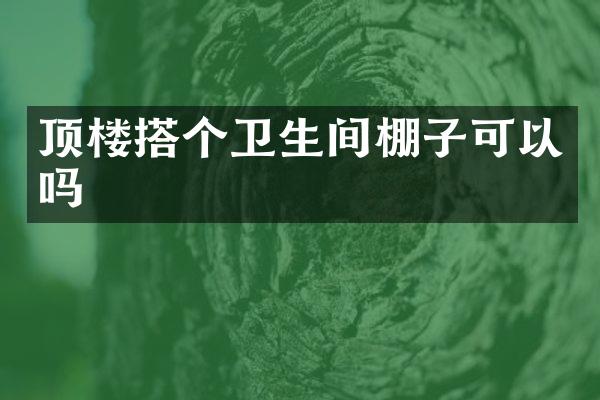 顶楼搭个卫生间棚子可以吗