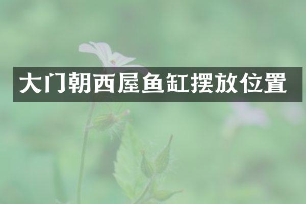 大门朝西屋鱼缸摆放位置
