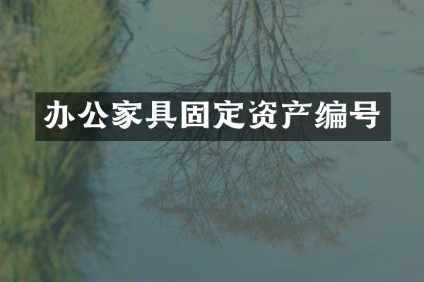 办公家具固定资产编号