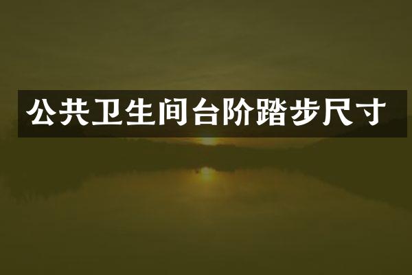 公共卫生间台阶踏步尺寸