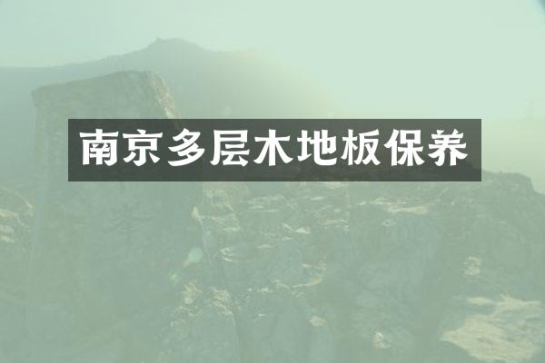 南京多层木地板保养
