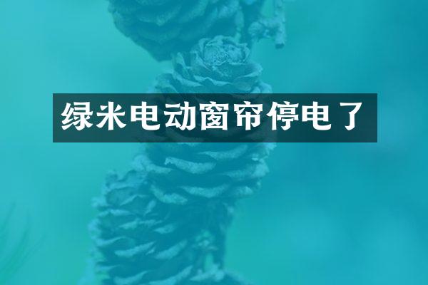 绿米电动窗帘停电了