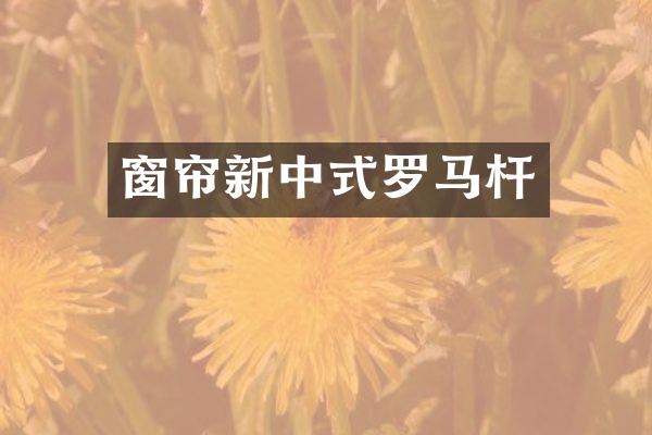 窗帘新中式罗马杆
