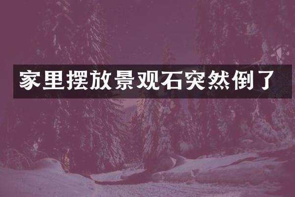 家里摆放景观石突然倒了
