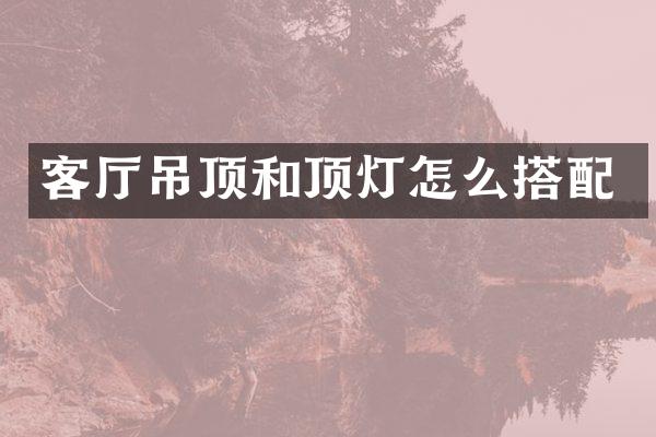 客厅吊顶和顶灯怎么搭配