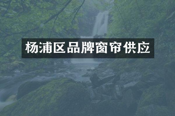 杨浦区品牌窗帘供应