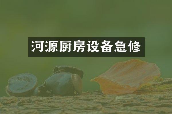 河源厨房设备急修