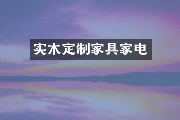 实木定制家具家电