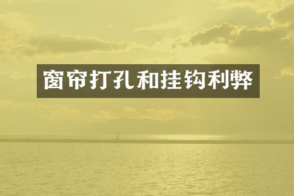 窗帘打孔和挂钩利弊