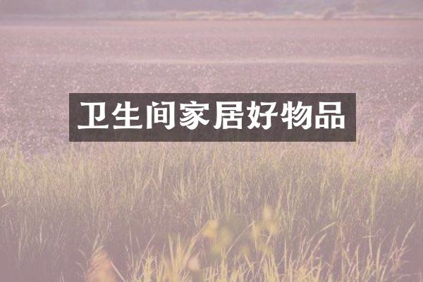卫生间家居好物品
