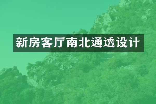 新房客厅南北通透设计