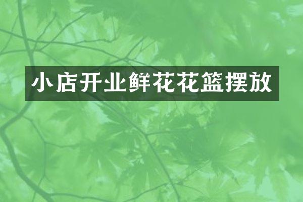 小店开业鲜花花篮摆放
