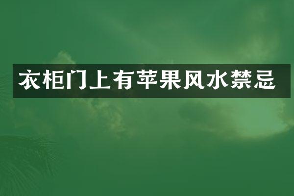 衣柜门上有苹果风水禁忌