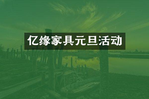 亿缘家具元旦活动