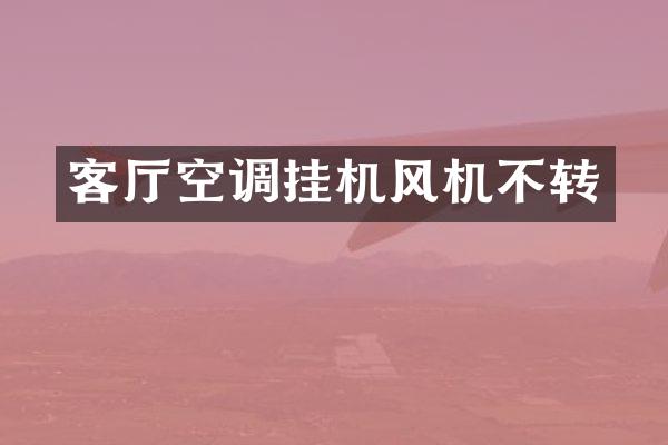 客厅空调挂机风机不转