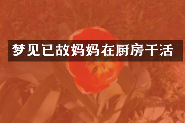 梦见已故妈妈在厨房干活