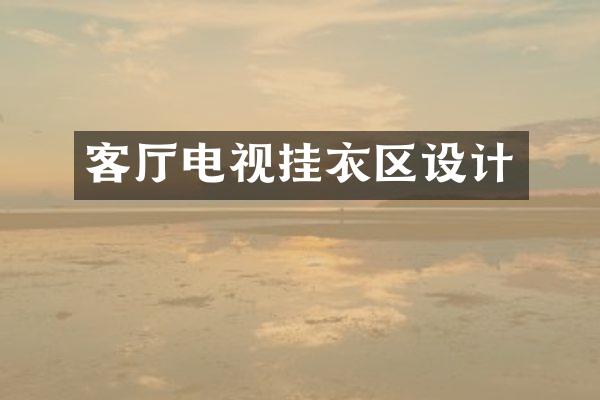 客厅电视挂衣区设计