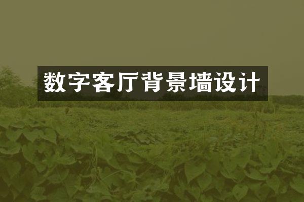 数字客厅背景墙设计