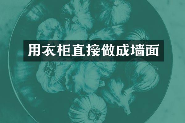 用衣柜直接做成墙面