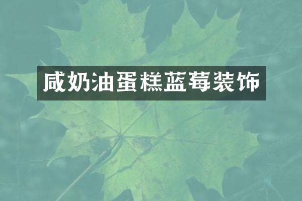 咸奶油蛋糕蓝莓装饰