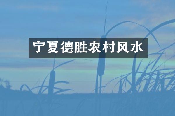 宁夏德胜农村风水