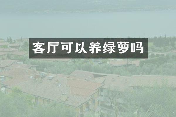 客厅可以养绿萝吗