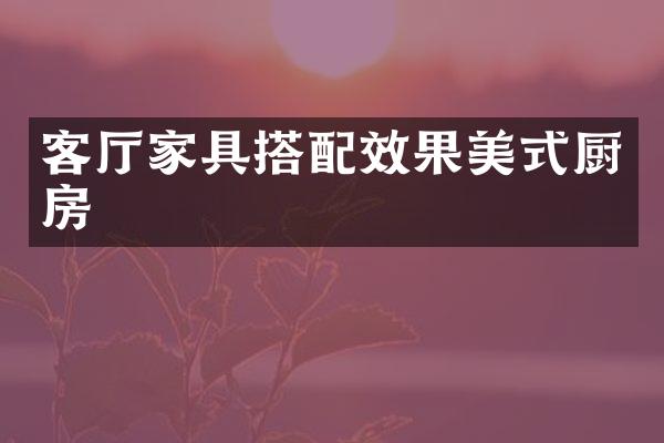 客厅家具搭配效果美式厨房