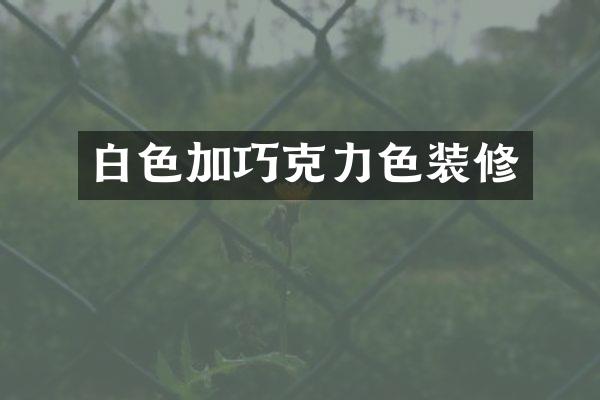 白色加巧克力色装修