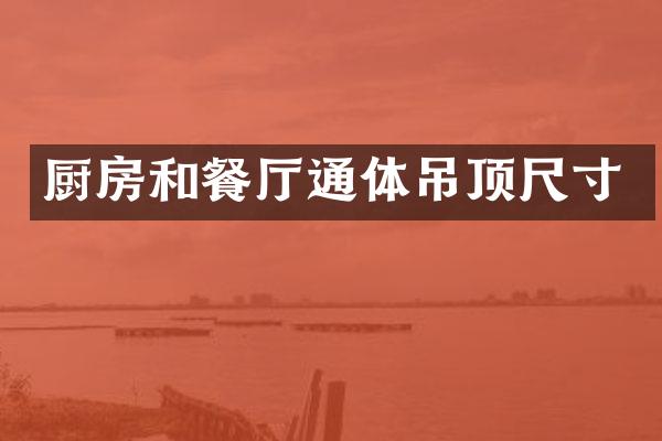 厨房和餐厅通体吊顶尺寸