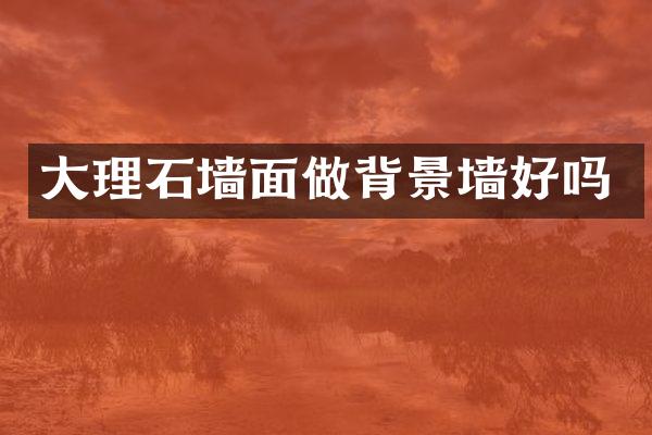 大理石墙面做背景墙好吗