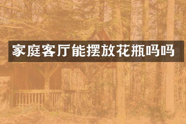 家庭客厅能摆放花瓶吗吗