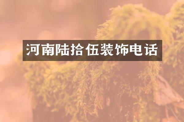 河南陆拾伍装饰电话