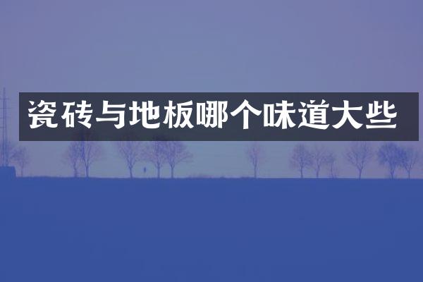瓷砖与地板哪个味道大些
