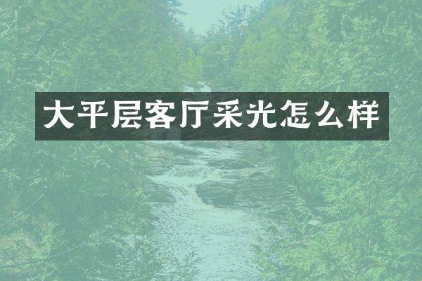 大平层客厅采光怎么样