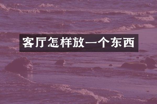 客厅怎样放一个东西