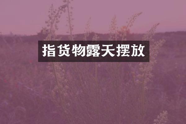指货物露天摆放