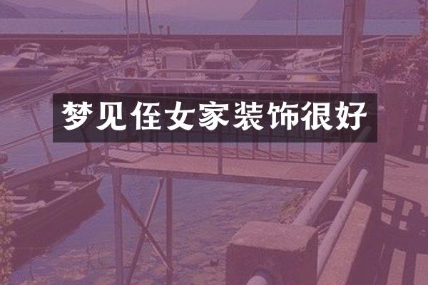 梦见侄女家装饰很好