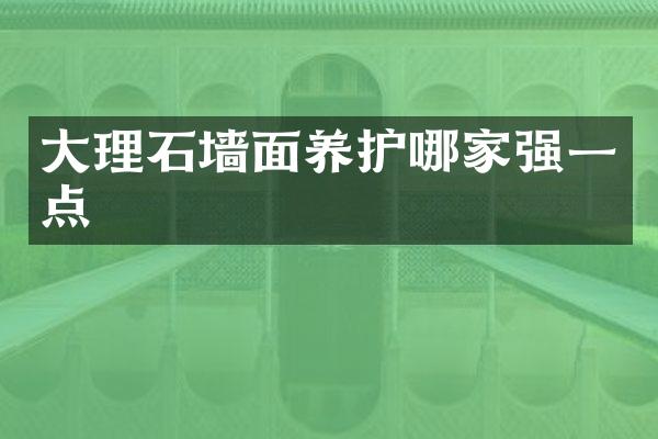 大理石墙面养护哪家强一点