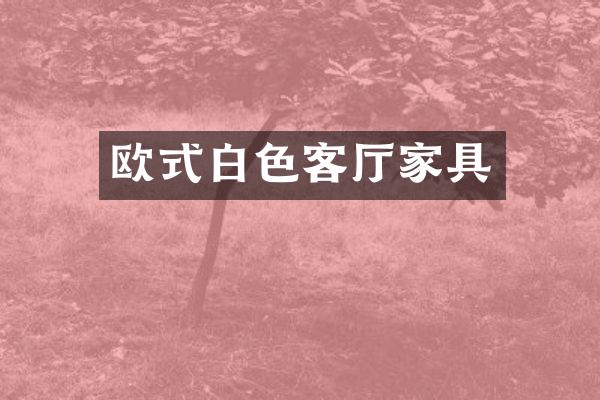 欧式白色客厅家具