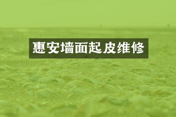 惠安墙面起皮维修