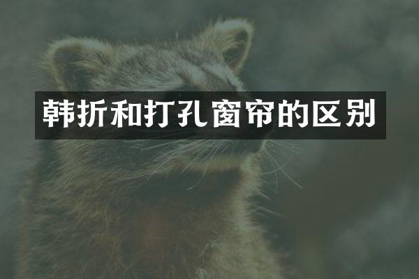韩折和打孔窗帘的区别
